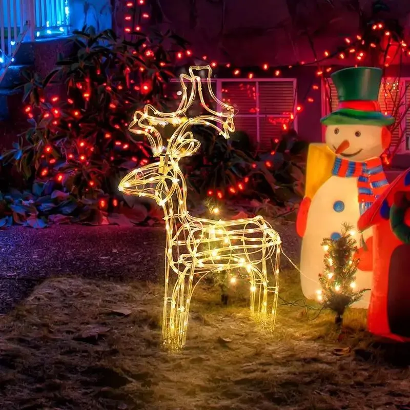 Salcar 60 cm LED Rentier Weihnachtsbeleuchtung, 140 LEDs