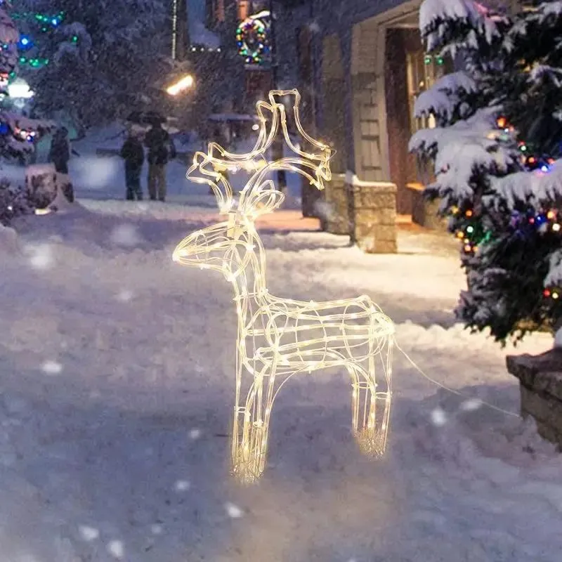 Salcar 60 cm LED Rentier Weihnachtsbeleuchtung, 140 LEDs