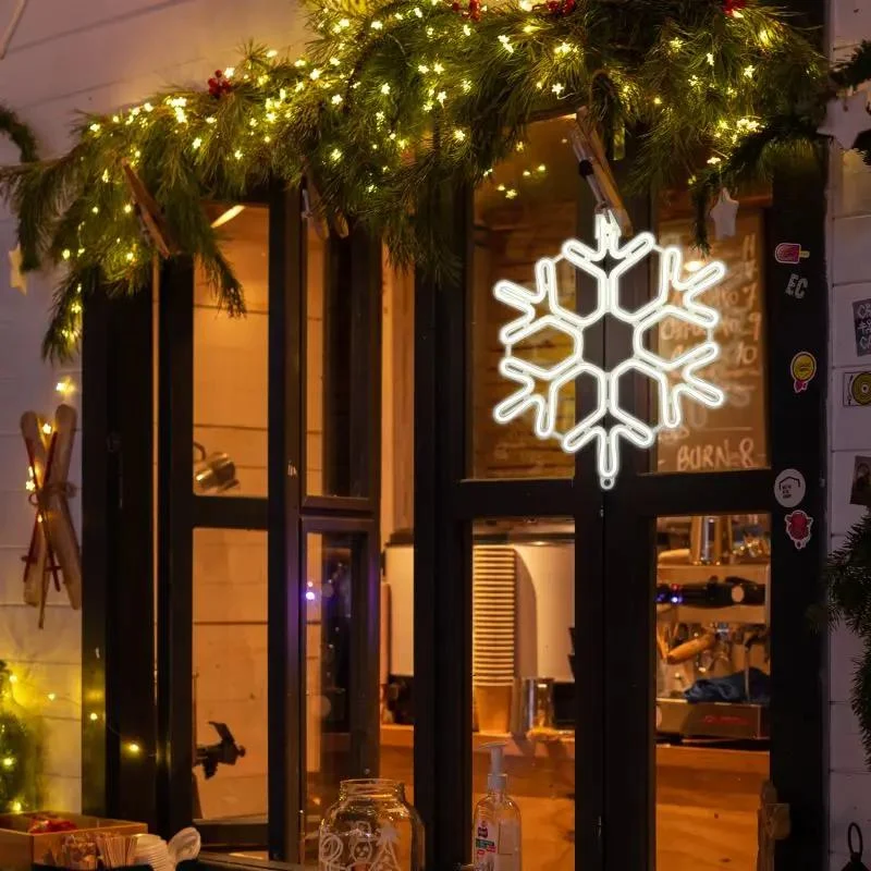 Salcar 40 cm LED Schneeflocke Neonlicht