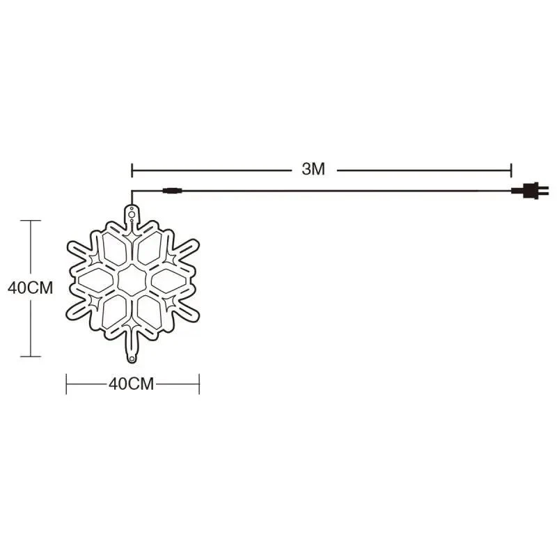 Salcar 40 cm LED Schneeflocke Neonlicht