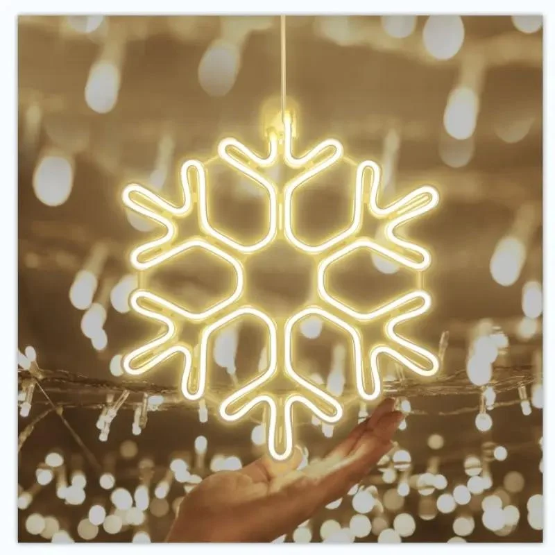 Salcar 40 cm LED Schneeflocke Neonlicht
