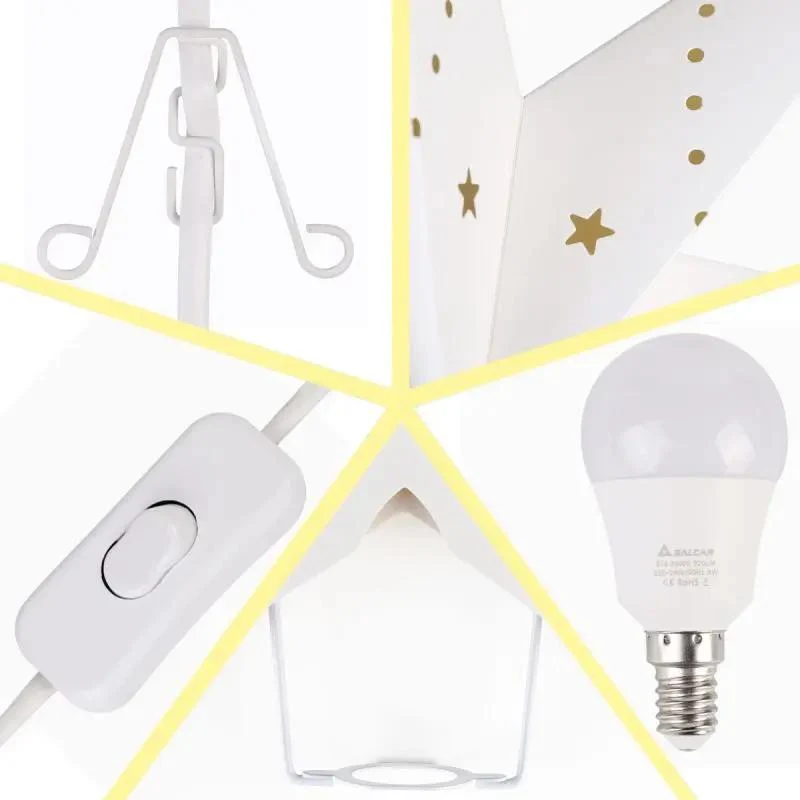 Salcar 55 cm / 75 cm LED Papierstern zum Aufhängen