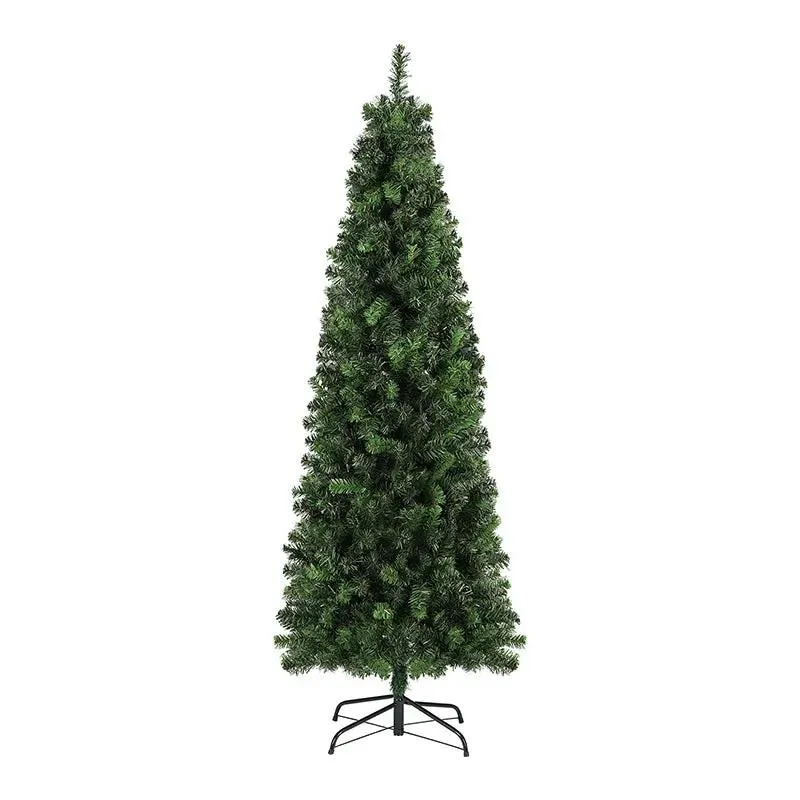 Salcar 180/210cm Künstlicher Weihnachtsbaum in Bleistiftform (schmal), mit 618/818 PVC Nadeln