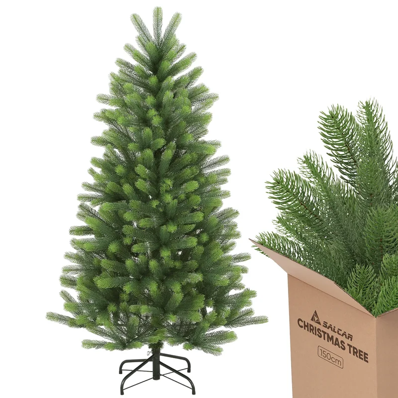 Salcar 180/210/240cm Künstlicher Weihnachtsbaum, Nordmanntanne, mit 762/1080/1576 PE Spitzen