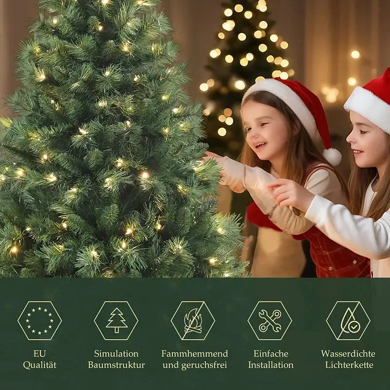 Salcar 120/150/180/210/240cm Künstlicher Weihnachtsbaum mit LED, mit 226/382/580/868/1168 Spitzen und 250/380/450 LEDs