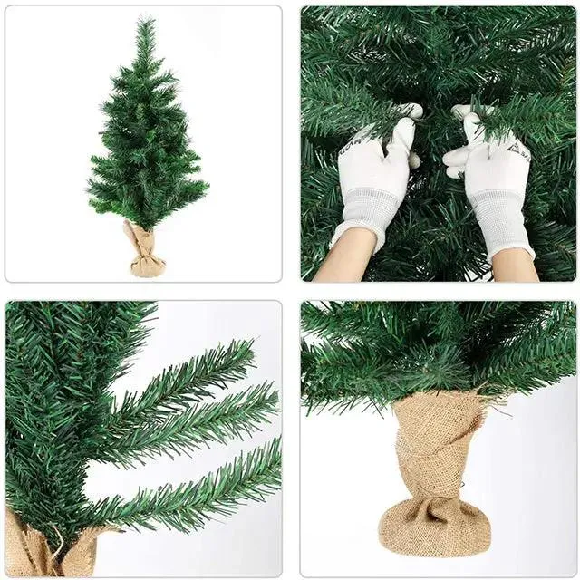 Salcar 60/90cm Künstlicher Weihnachtsbaum Klein mit Christbaumständer, Nordmanntanne, mit 70/110 Spitzen