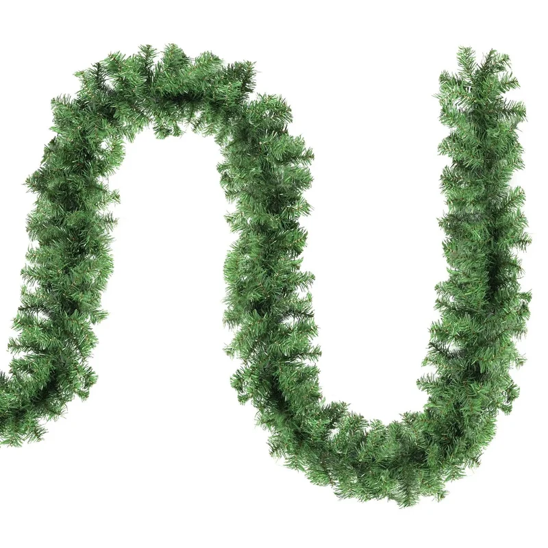 Salcar Weihnachtsgirlande künstlich Grün PVC – 3m/5m/10m, Realistische Tannengirlande für Innen & Außen, Dekoration für Tür, Kamin & Weihnachtsbaum
