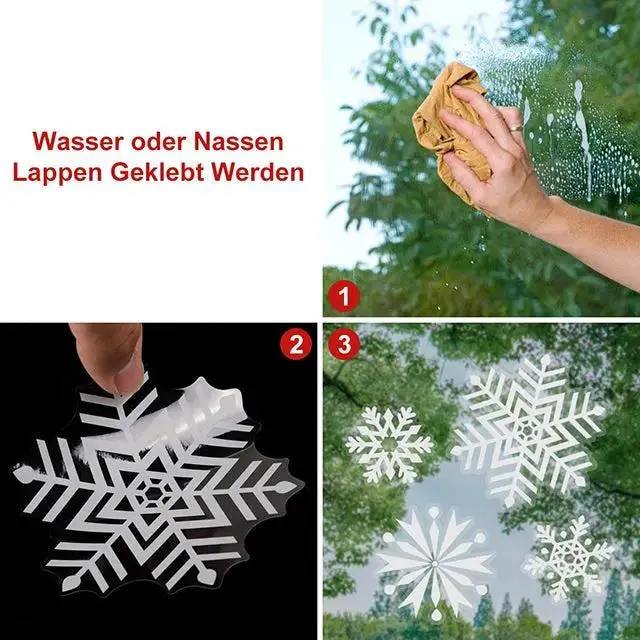 Salcar 100 St. Schneeflocken Fensteraufkleber
