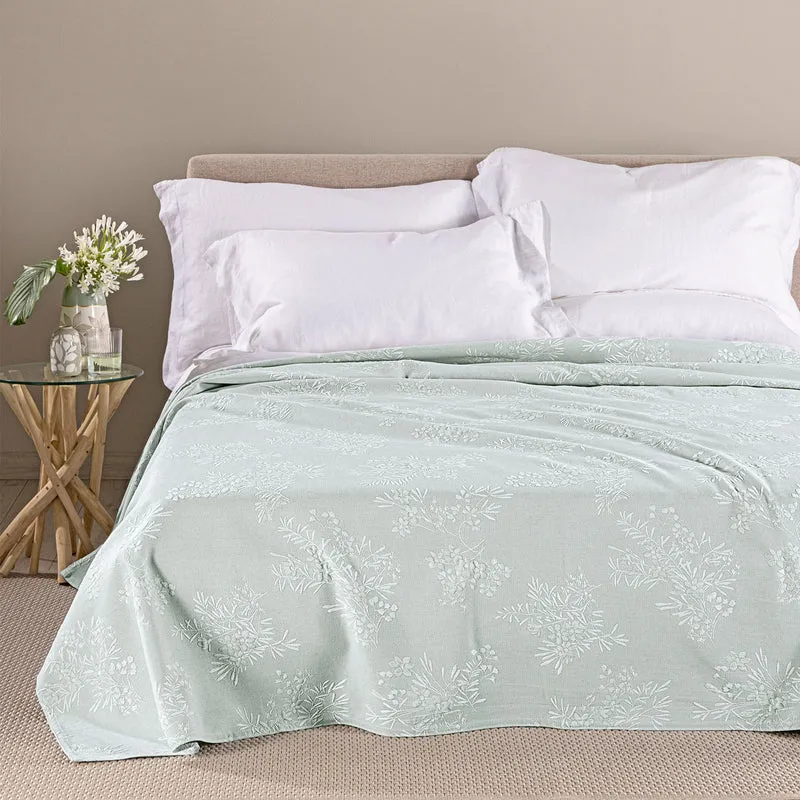 Copriletto Estivo brughiera in Raso Jacquard