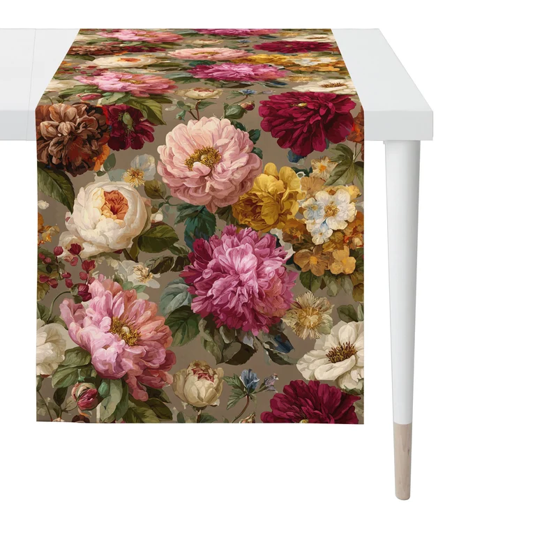 APELT 7405 Läufer Blumenmotive im englischen Landhausstil