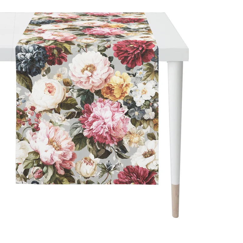 APELT 7405 Läufer Blumenmotive im englischen Landhausstil