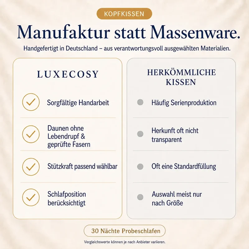 Classic 3-Kammer Daunenkissen