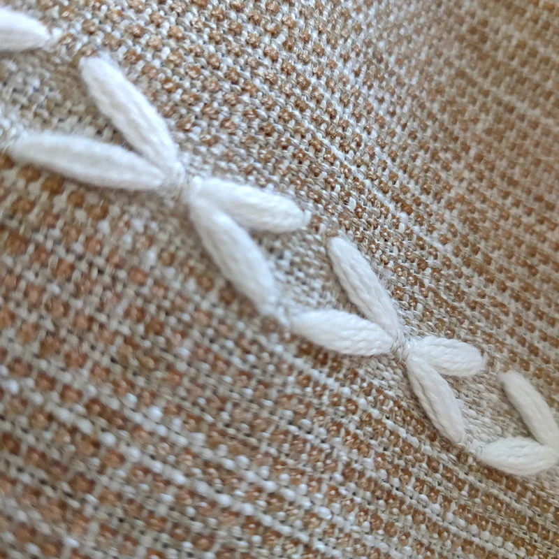 Zweifarbiger Vorhang in Beige und Braun