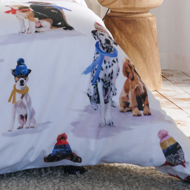 APELT OTTO Bettwäsche Baumwoll-Satin Hunde