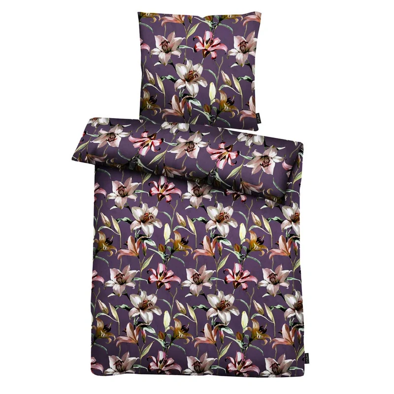APELT Lilia Bettwäsche Baumwoll-Satin Lilien