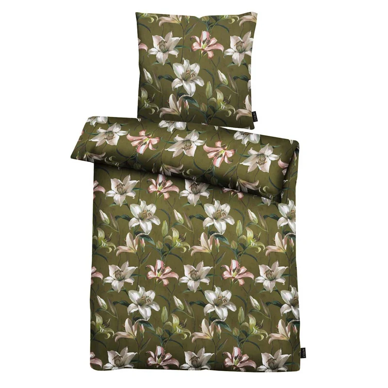 APELT Lilia Bettwäsche Baumwoll-Satin Lilien