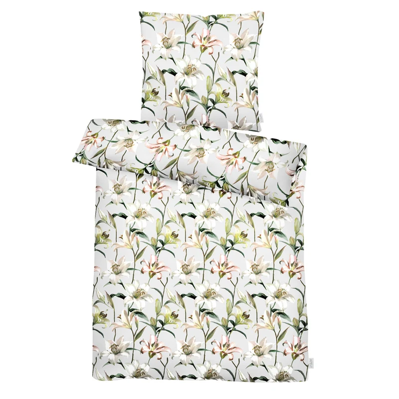 APELT Lilia Bettwäsche Baumwoll-Satin Lilien