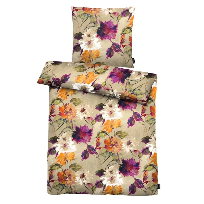 APELT Luna Bettwäsche Baumwoll-Satin Blumen