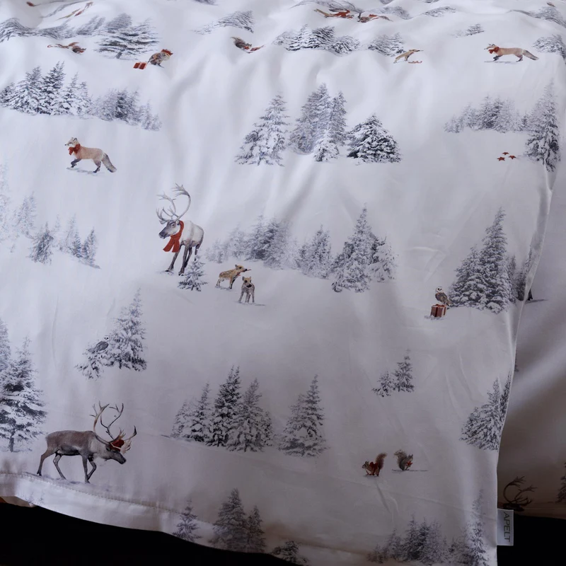 APELT Lasse Bettwäsche Baumwoll-Satin Winterliche Landschaften