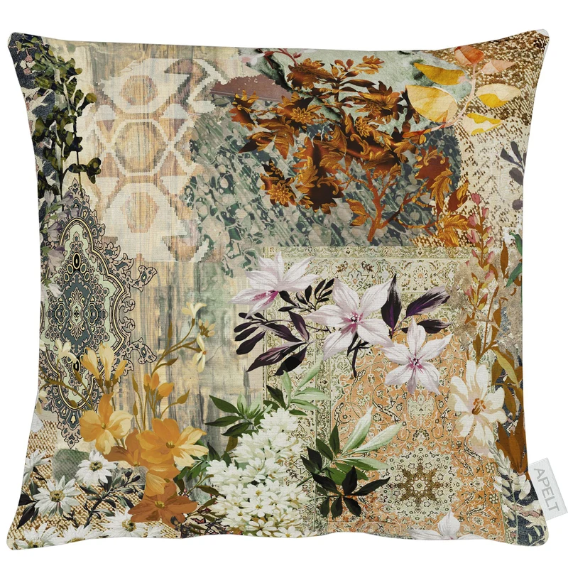 APELT 7401 Kissenbezug Stylisches Patch mit Herbstblüten