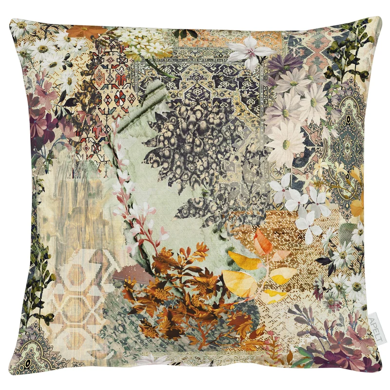 APELT 7401 Kissenbezug Stylisches Patch mit Herbstblüten