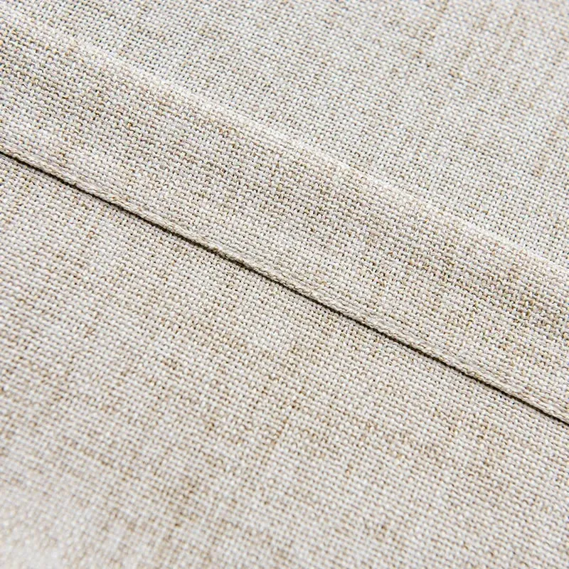 Beige Voile-Gardine mit Bordüre