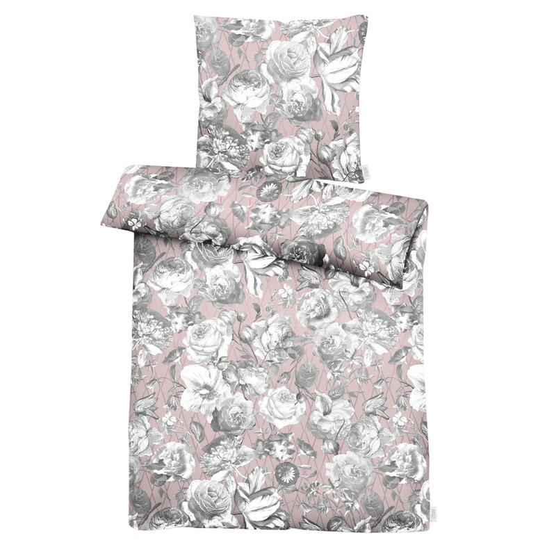 APELT Sophie Bettwäsche Baumwoll-Satin Blütenmotiv Rosen
