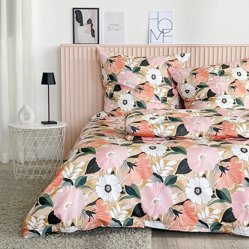 APELT Smilla Bettwäsche Baumwoll-Satin Skandinavische Blüten Scandi-style