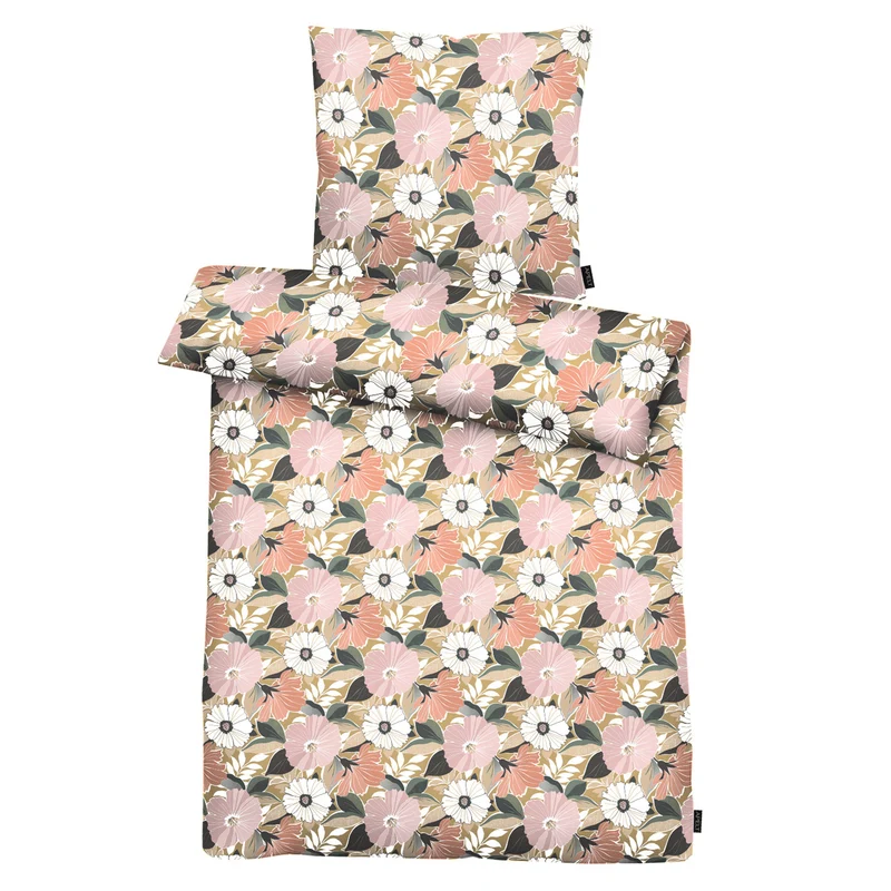APELT Smilla Bettwäsche Baumwoll-Satin Skandinavische Blüten Scandi-style