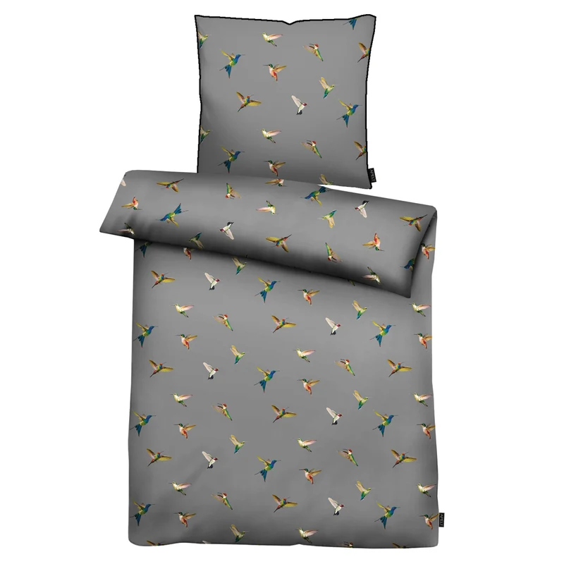 APELT Kolibri Bettwäsche Baumwoll-Satin Kolibri bunte Vögel