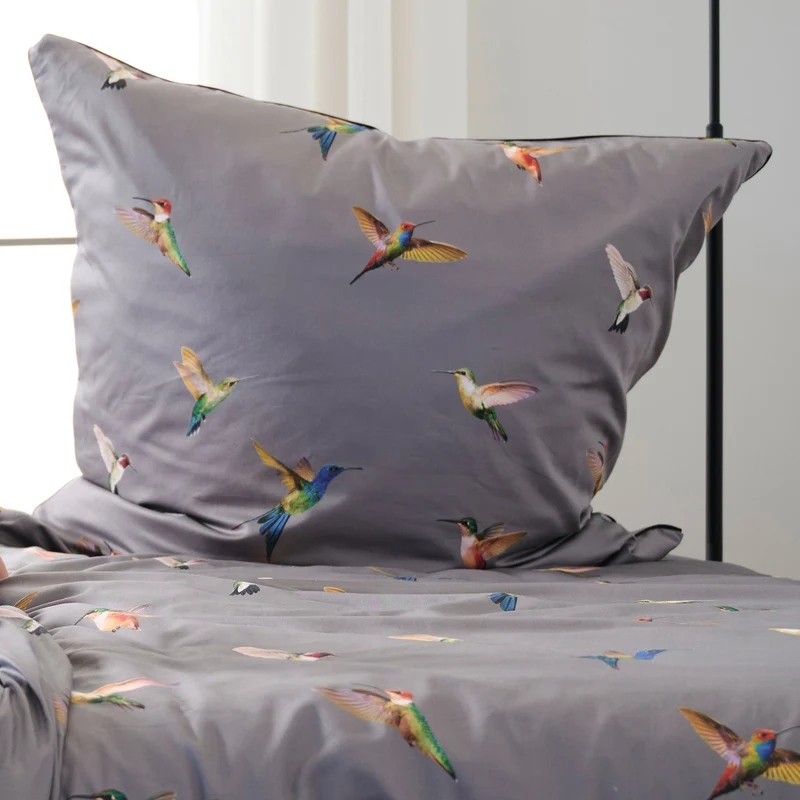 APELT Kolibri Bettwäsche Baumwoll-Satin Kolibri bunte Vögel