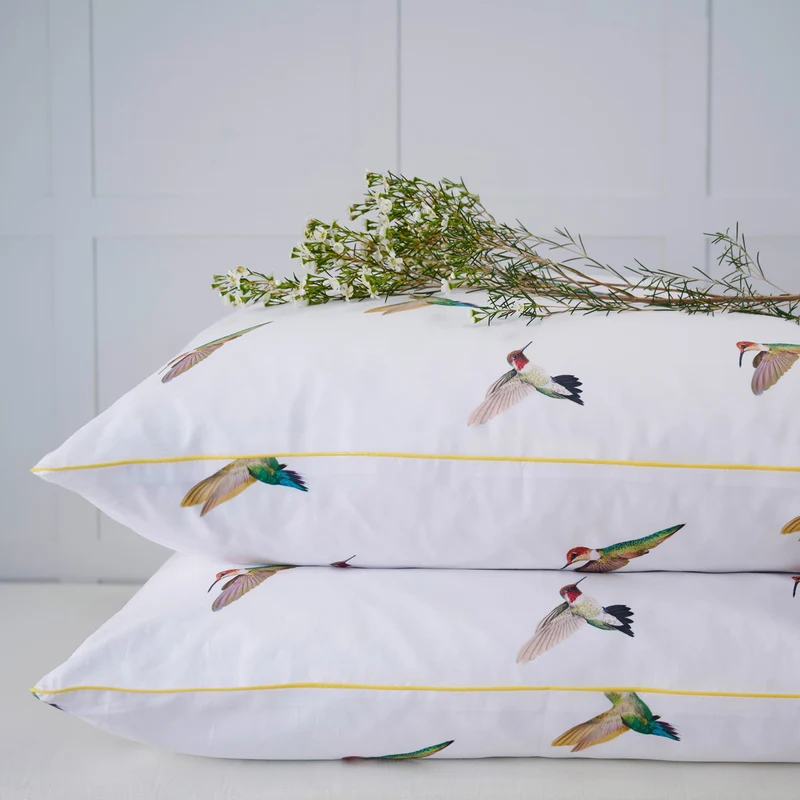 APELT Kolibri Bettwäsche Baumwoll-Satin Kolibri bunte Vögel