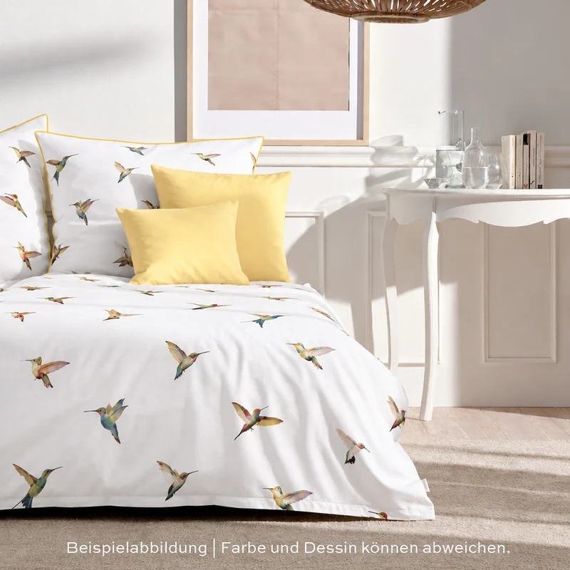 APELT Kolibri Bettwäsche Baumwoll-Satin Kolibri bunte Vögel