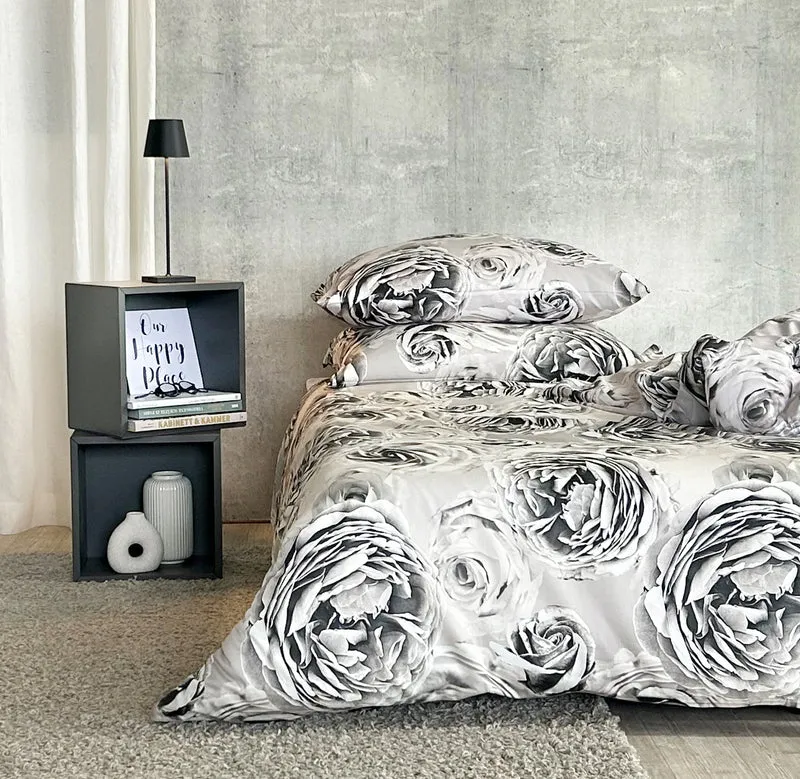 APELT Beatrice Bettwäsche Baumwoll-Satin Blumen Rosen