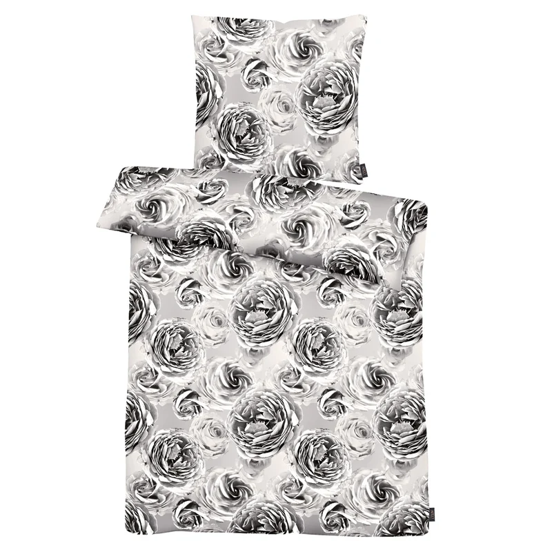 APELT Beatrice Bettwäsche Baumwoll-Satin Blumen Rosen