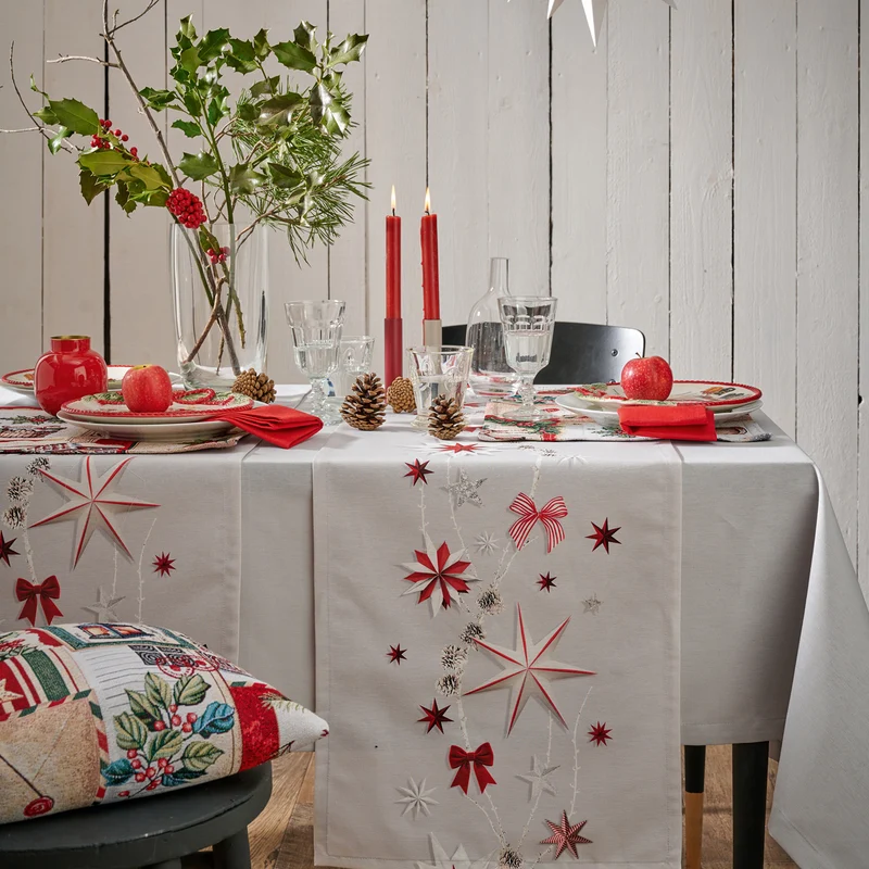 APELT 8152 Kissen Sternengirlande für die jahreszeitliche Weihnachtsdeko