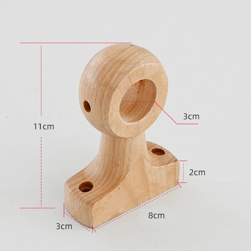 Gardinenstange aus Holz Natur