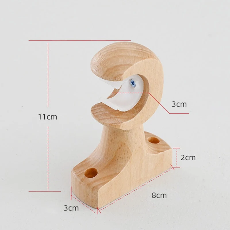 Gardinenstange aus Holz Natur