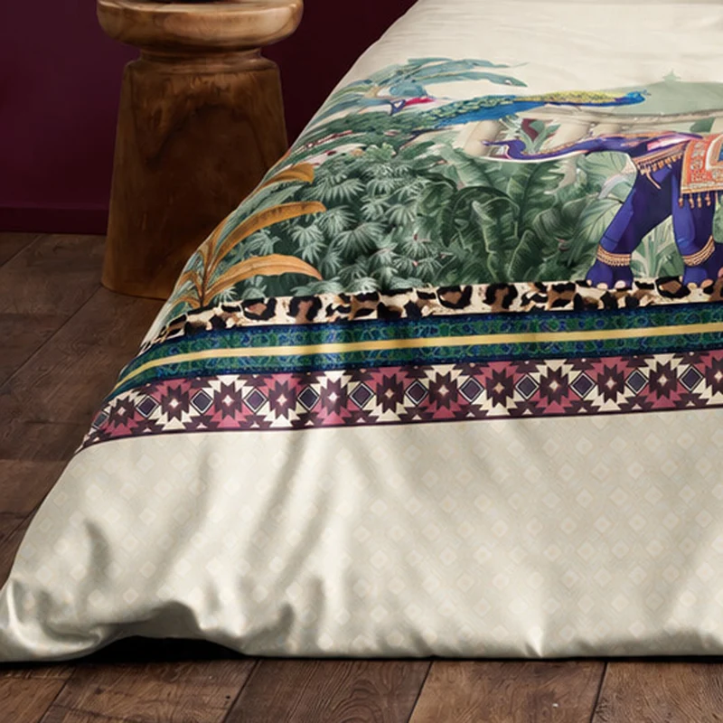 APELT Karma Bettwäsche Baumwoll-Satin Fernöstliches Dschungelpanorama