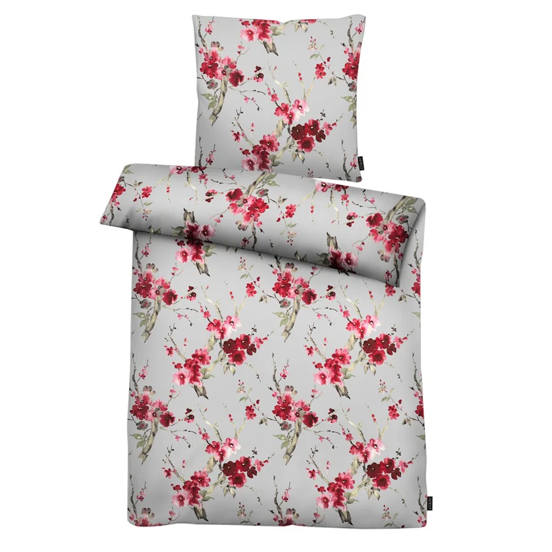 APELT Hanami Bettwäsche Baumwoll-Satin Blütenzweige