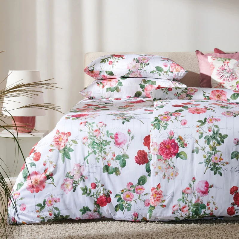 APELT Laura Bettwäsche Baumwoll-Satin Rosen all over