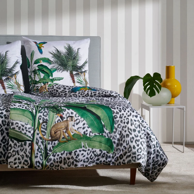 APELT Jungle Bettwäsche Baumwoll-Satin Dschungel und Tiere