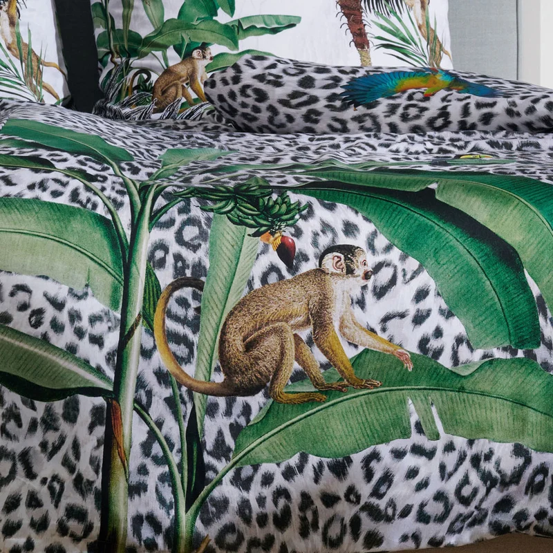 APELT Jungle Bettwäsche Baumwoll-Satin Dschungel und Tiere