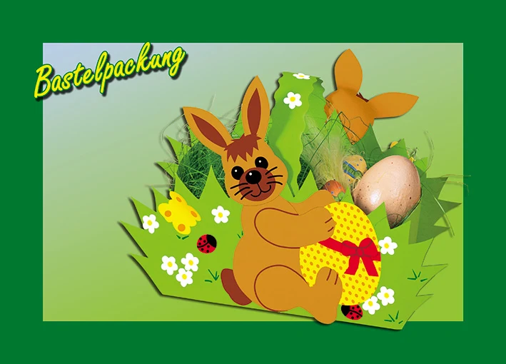 Fischer Fensterbilder Faltkörbchen Ostern