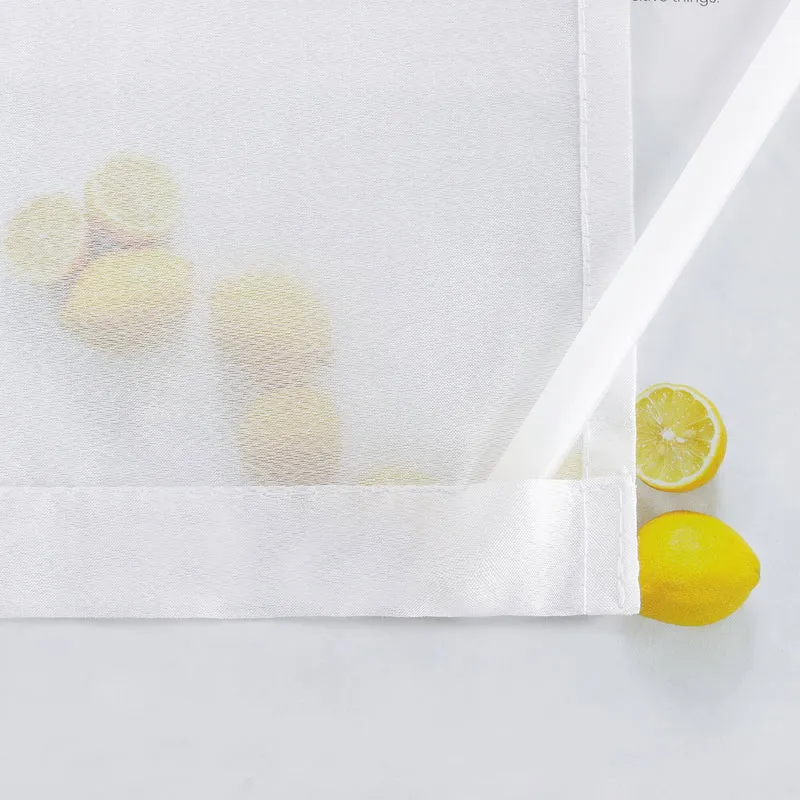 Gardinen Halbtransparent mit Ausbrenner-Blättermuster Schlaufen 2er Set