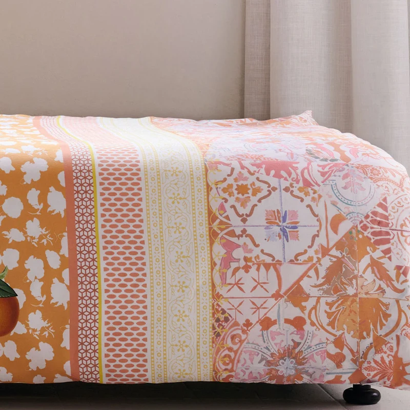 APELT Aurora Bettwäsche Baumwoll-Satin Paisley Motive in Streifen