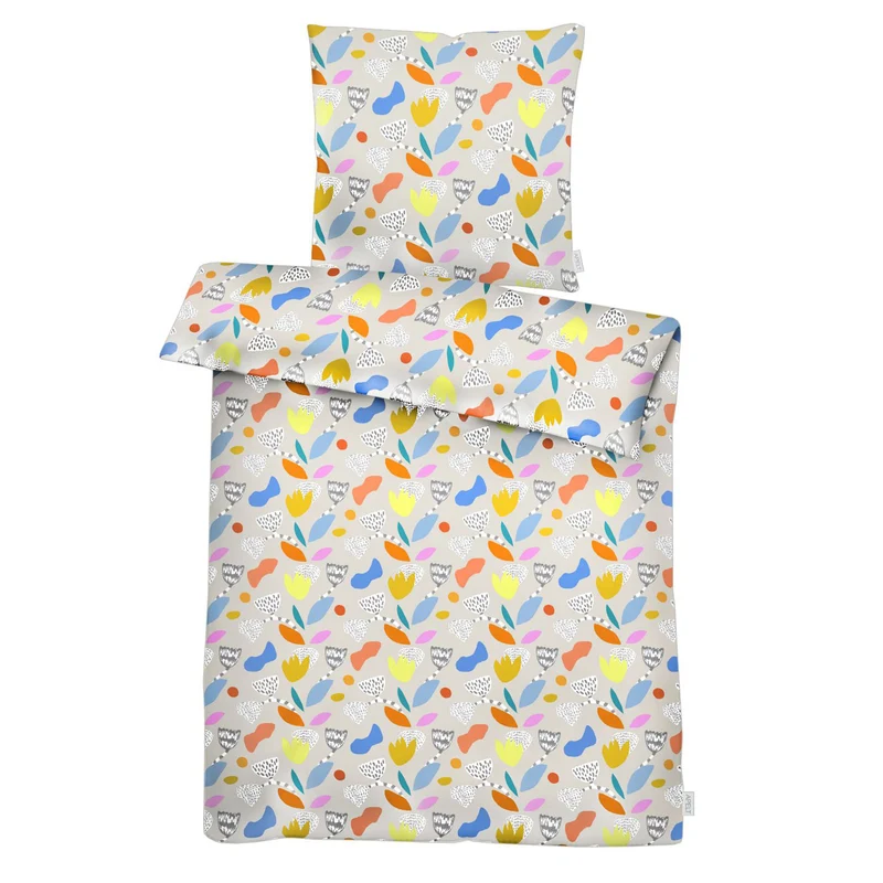 APELT Lucy Bettwäsche Baumwoll-Satin grafisches all-over