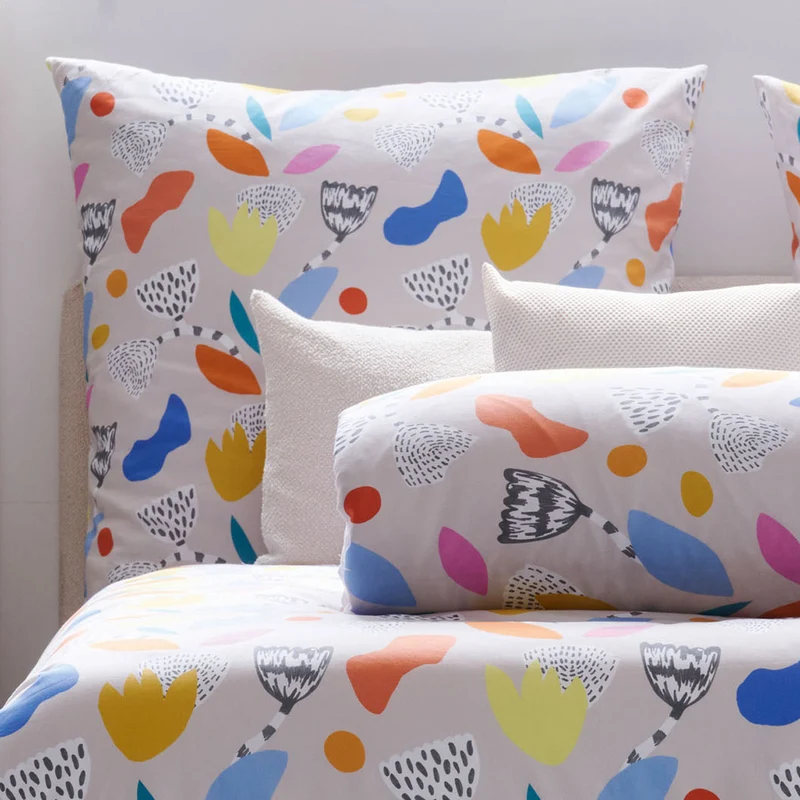 APELT Lucy Bettwäsche Baumwoll-Satin grafisches all-over