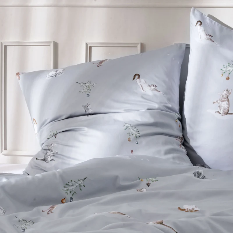 APELT Cats Bettwäsche Baumwoll-Satin aquarellierten Katzenmotive