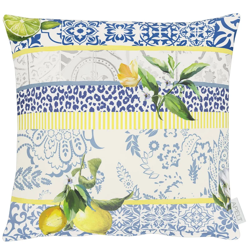 APELT 7005 Kissen Paisley-Motive und Kachelmotive im Azulejo-Stil